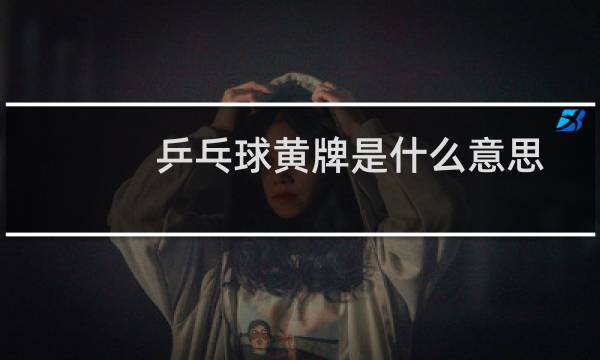 乒乓球黄牌是什么意思