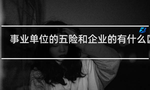 事业单位的五险和企业的有什么区别