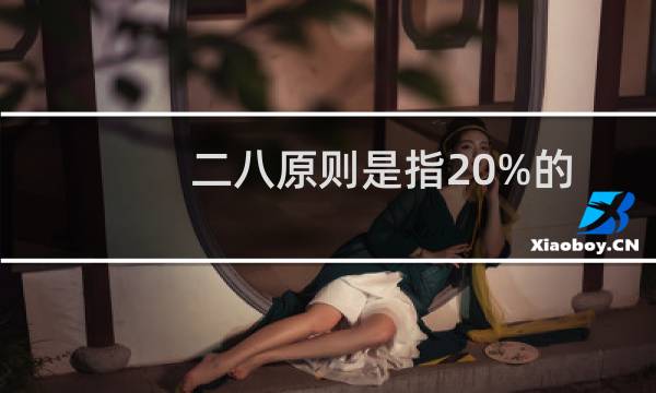 二八原则是指20%的结果由80%的原因造成（二八原则）图片