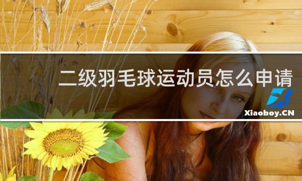 二级羽毛球运动员怎么申请