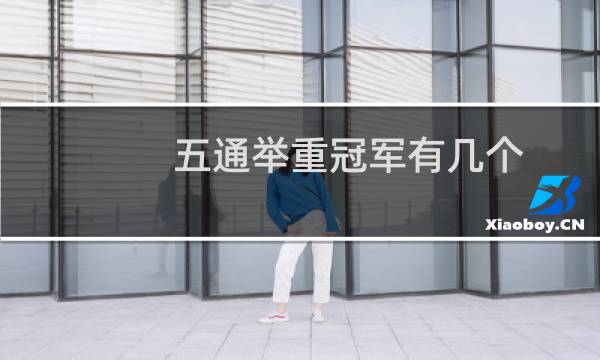 五通举重冠军有几个