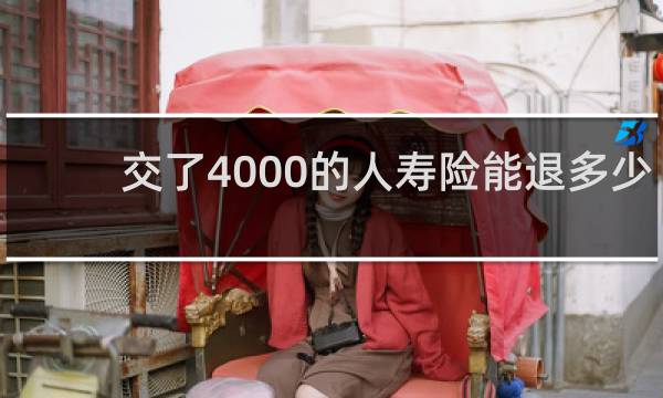 交了4000的人寿险能退多少图片