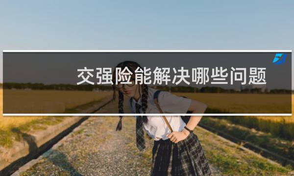 交强险能解决哪些问题图片