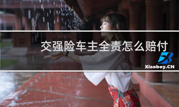 交强险车主全责怎么赔付