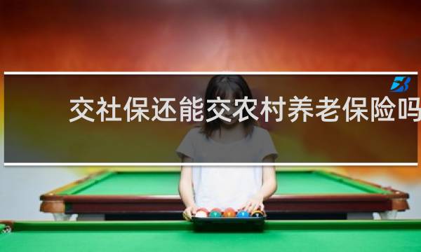 交社保还能交农村养老保险吗