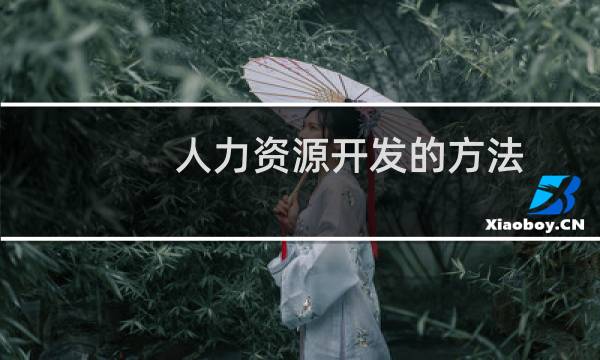 人力资源开发的方法