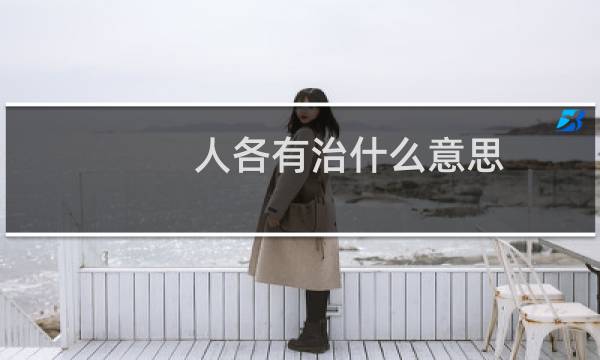 人各有治什么意思？什么梗