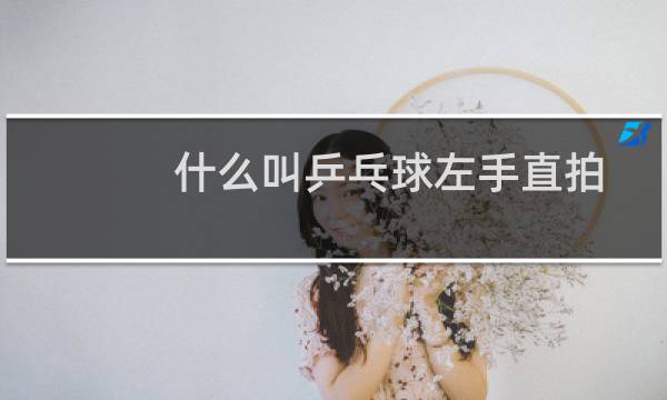 什么叫乒乓球左手直拍