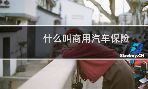 什么叫商用汽车保险