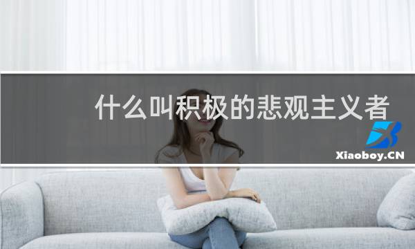 什么叫积极的悲观主义者