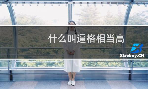什么叫逼格相当高（什么叫逼格）图片