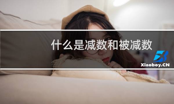 什么是减数和被减数