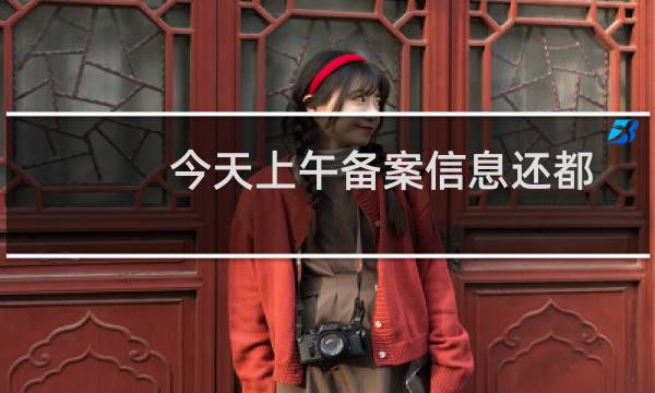 今天上午备案信息还都在,下午就全没了