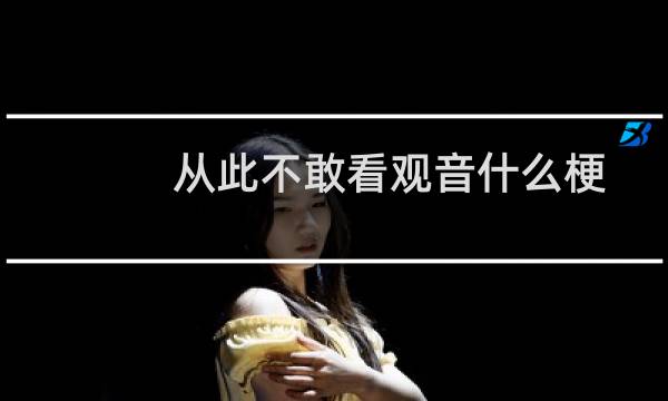 从此不敢看观音什么梗