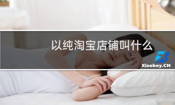 以纯淘宝店铺叫什么(以纯有淘宝旗舰店吗)
