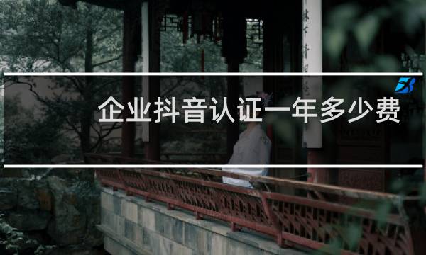 企业抖音认证一年多少费用