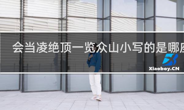 会当凌绝顶一览众山小写的是哪座山