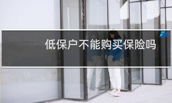 低保户不能购买保险吗