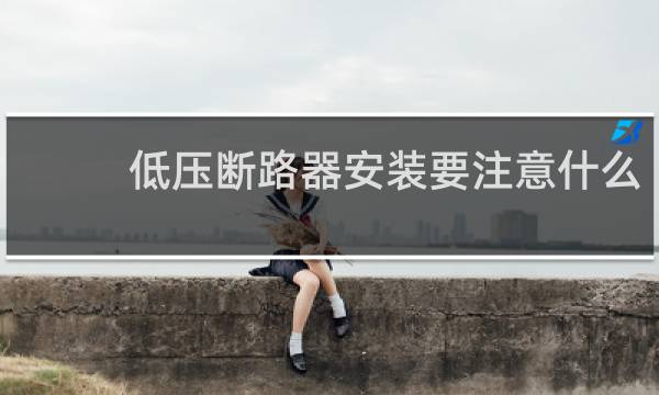 低压断路器安装要注意什么