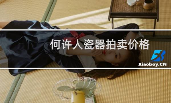 何许人瓷器拍卖价格