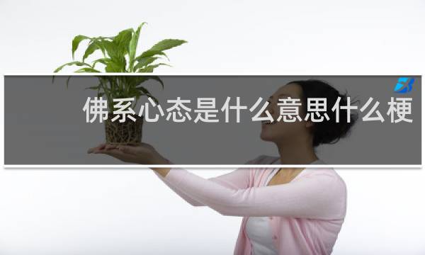 佛系心态是什么意思什么梗