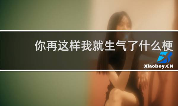 你再这样我就生气了什么梗