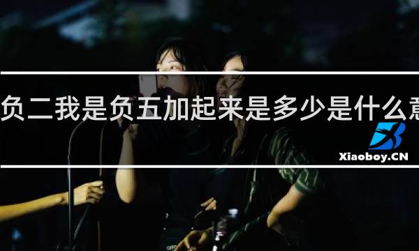 你是负二我是负五加起来是多少是什么意思什么梗