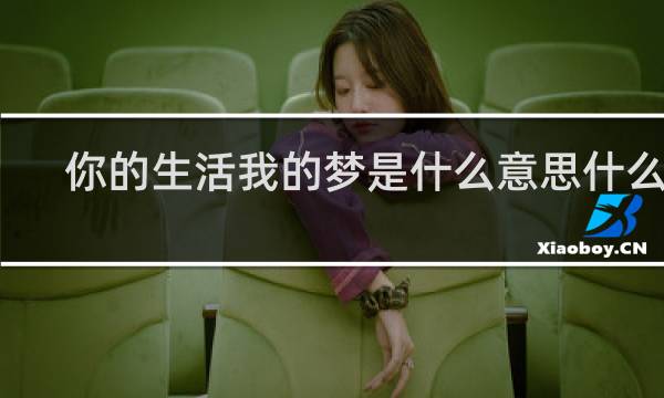 你的生活我的梦是什么意思什么梗