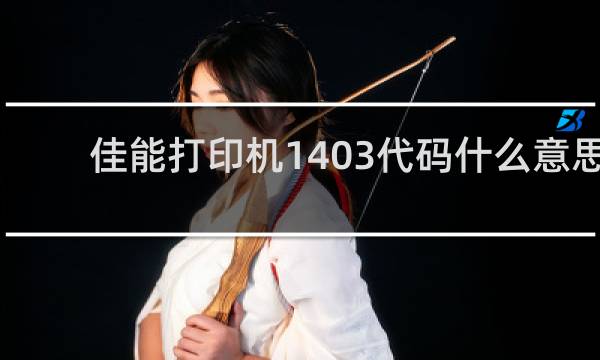 佳能打印机1403代码什么意思