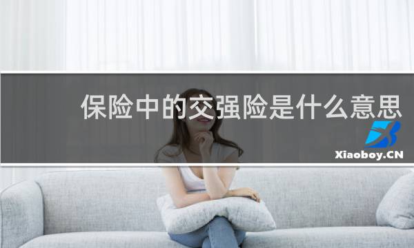 保险中的交强险是什么意思图片