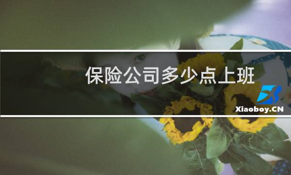 保险公司多少点上班