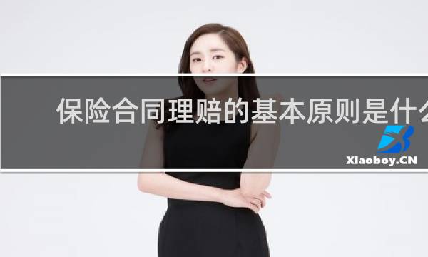 保险合同理赔的基本原则是什么