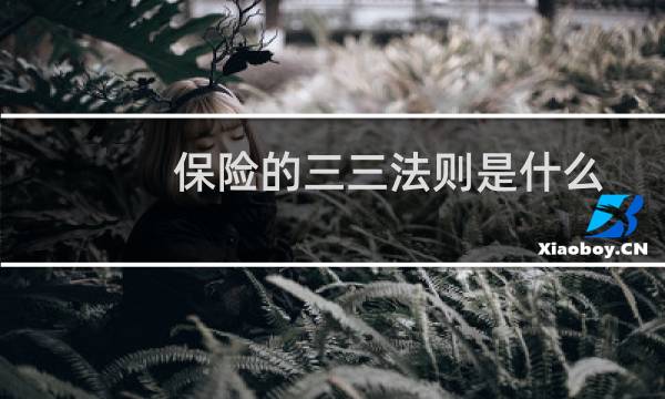 保险的三三法则是什么