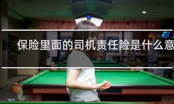 保险里面的司机责任险是什么意思图片