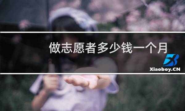 做志愿者多少钱一个月
