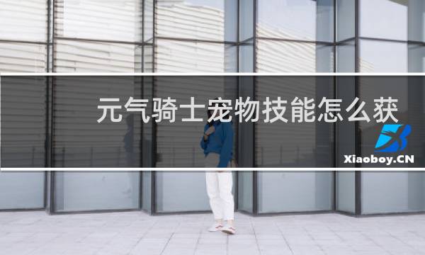 元气骑士宠物技能怎么获得