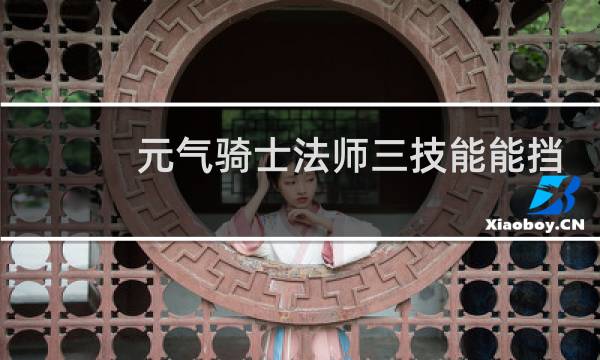 元气骑士法师三技能能挡子弹吗