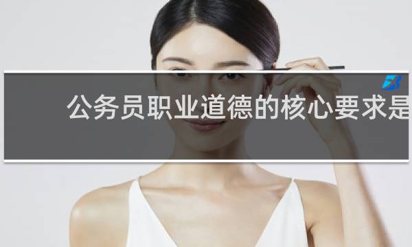 公务员职业道德的核心要求是