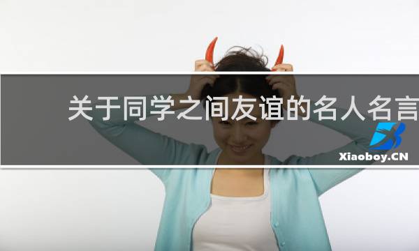 关于同学之间友谊的名人名言