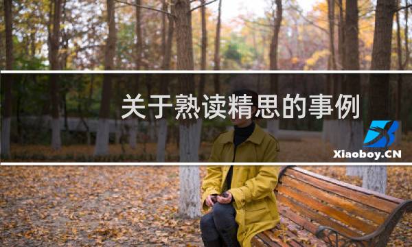 关于熟读精思的事例