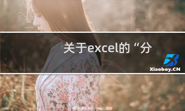关于excel的“分列”功能