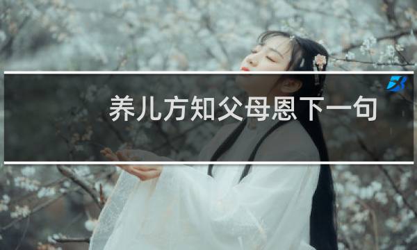 养儿方知父母恩下一句是什么（养儿方知父母恩下一句是什么）图片