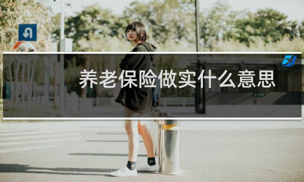 养老保险做实什么意思图片