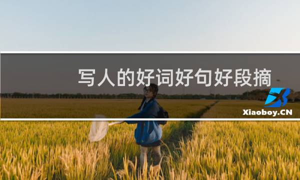 写人的好词好句好段摘抄大全(写人的好词好句好段精选)
