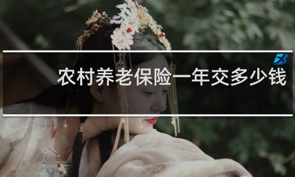 农村养老保险一年交多少钱图片