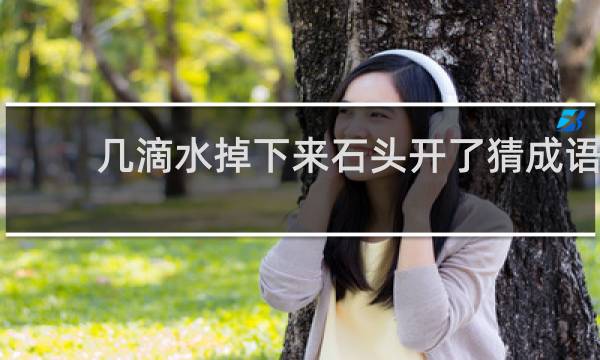 几滴水掉下来石头开了猜成语