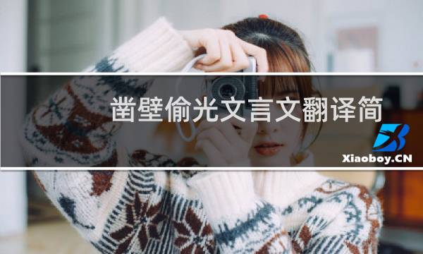 凿壁偷光文言文翻译简短20字（凿壁偷光文言文翻译）图片