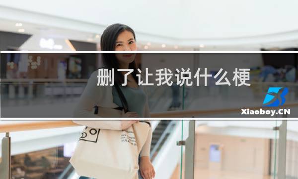 删了让我说什么梗