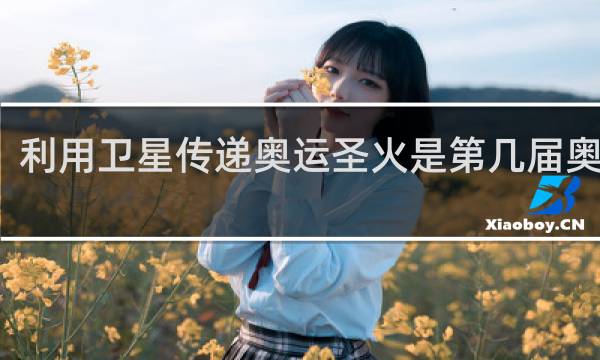 利用卫星传递奥运圣火是第几届奥运会