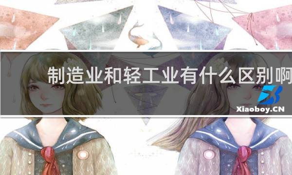 制造业和轻工业有什么区别啊